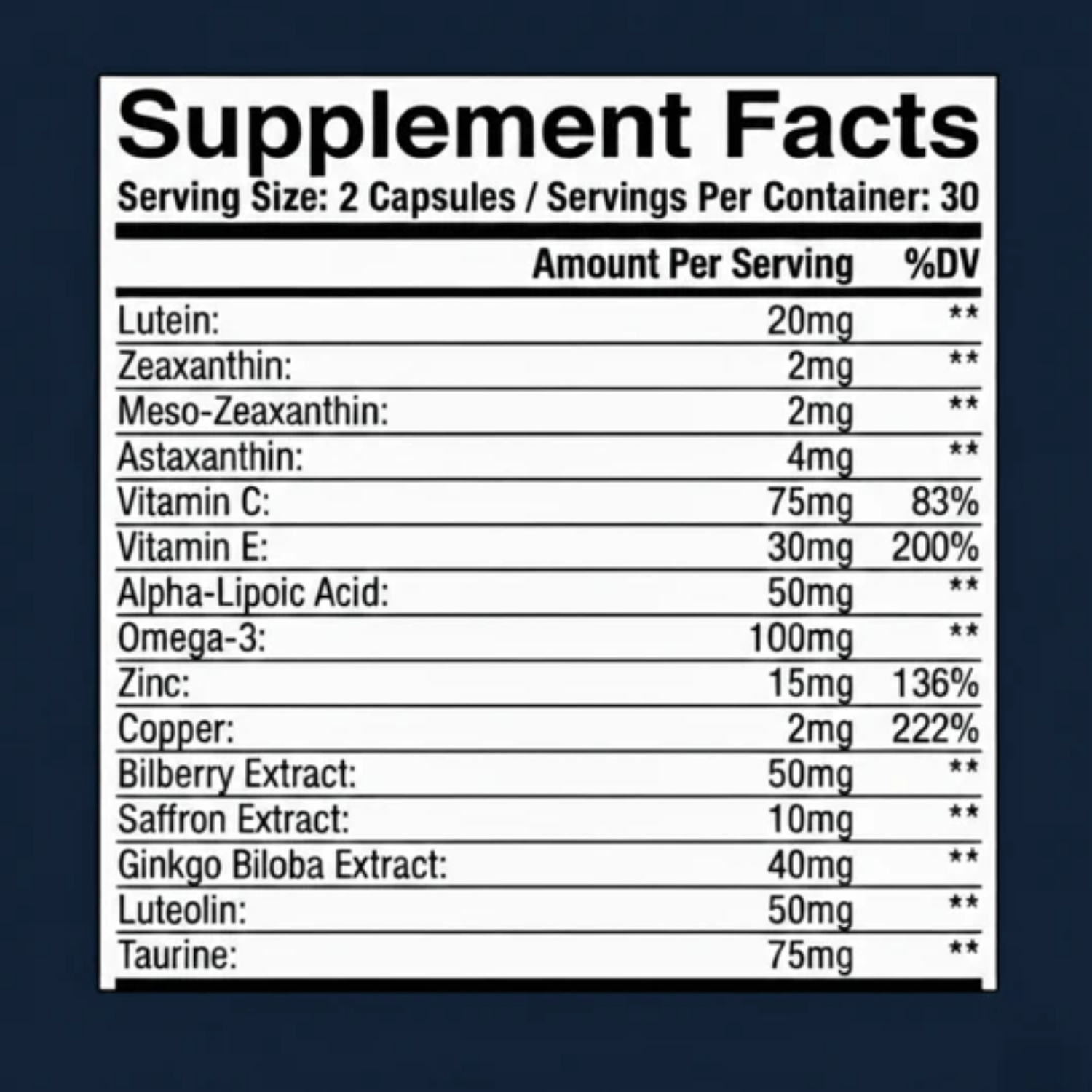 Retinova+ 15-in-1 Advanced Eye Formula